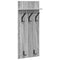 vidaXL Wall-Mounted Coat Rack with Shelf Wall-mounted Grey sonoma 90 x 40 x 12 cm