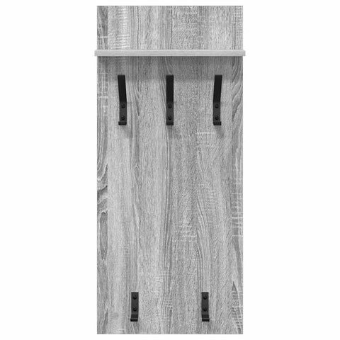 vidaXL Wall-Mounted Coat Rack with Shelf Wall-mounted Grey sonoma 90 x 40 x 12 cm