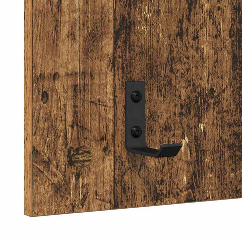 vidaXL Wall-Mounted Coat Rack Old wood 90 x 40 x 12 cm Engineered wood