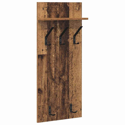 vidaXL Wall-Mounted Coat Rack Old wood 90 x 40 x 12 cm Engineered wood