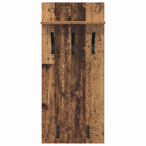 vidaXL Wall-Mounted Coat Rack Old wood 90 x 40 x 12 cm Engineered wood