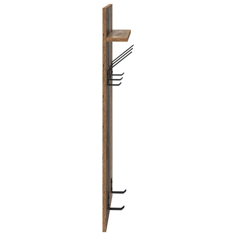 vidaXL Wall-Mounted Coat Rack Old wood 90 x 40 x 12 cm Engineered wood