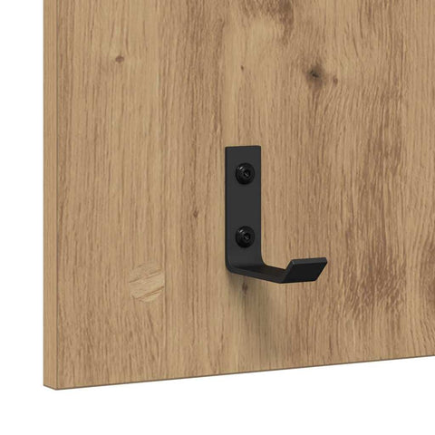 vidaXL Wall-Mounted Coat Rack with Shelf Wall-mounted Artisan oak 90 x 40 x 12 cm
