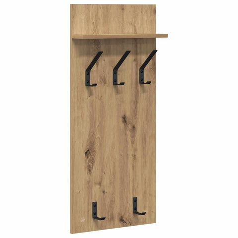 vidaXL Wall-Mounted Coat Rack with Shelf Wall-mounted Artisan oak 90 x 40 x 12 cm