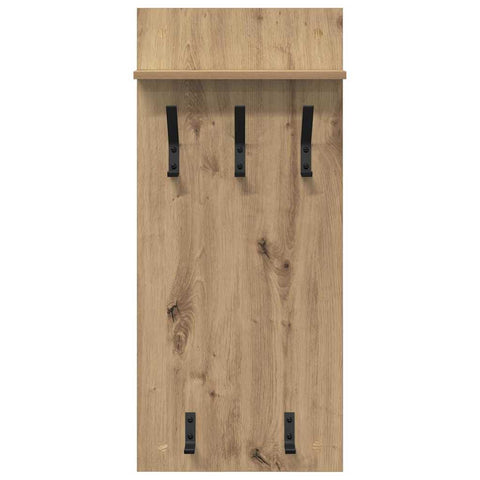 vidaXL Wall-Mounted Coat Rack with Shelf Wall-mounted Artisan oak 90 x 40 x 12 cm