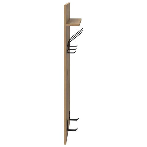 vidaXL Wall-Mounted Coat Rack with Shelf Wall-mounted Artisan oak 90 x 40 x 12 cm