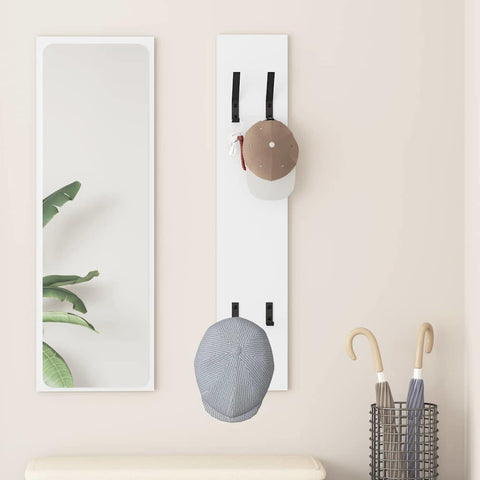 vidaXL Wall-Mounted Coat Rack Wall-mounted with Storage White Engineered wood