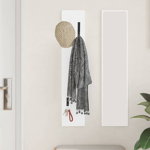 vidaXL Wall-Mounted Coat Rack Wall-mounted with Storage White Engineered wood