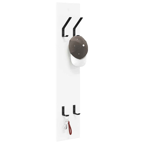 vidaXL Wall-Mounted Coat Rack Wall-mounted with Storage White Engineered wood