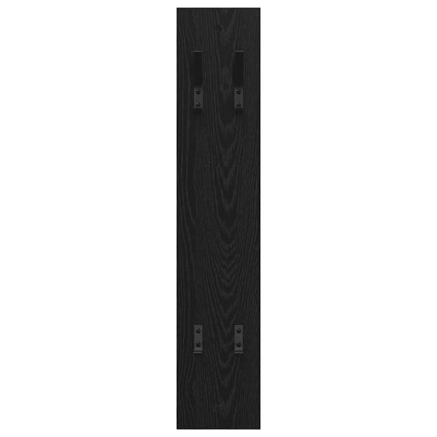 vidaXL Wall-Mounted Coat Rack Wall-mounted with Storage Black oak Engineered wood