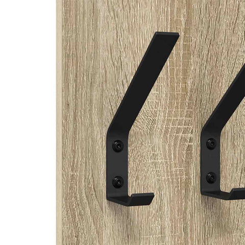 vidaXL Wall-Mounted Coat Rack Wall-mounted with Storage Sonoma oak Engineered wood