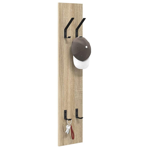 vidaXL Wall-Mounted Coat Rack Wall-mounted with Storage Sonoma oak Engineered wood