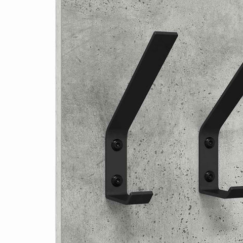 vidaXL Wall-Mounted Coat Rack Concrete grey Engineered wood