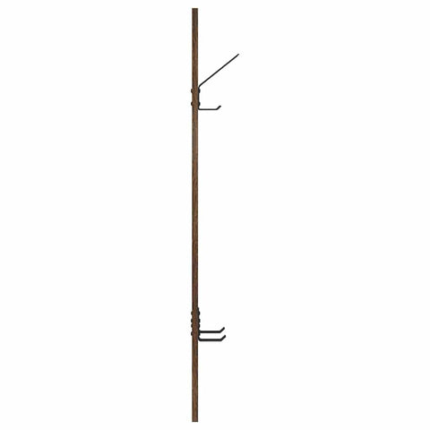 vidaXL Wall-Mounted Coat Rack Wall-mounted with Storage Smoked oak Engineered wood