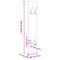 vidaXL Wall-Mounted Coat Rack Wall-mounted with Storage Smoked oak Engineered wood