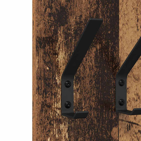 vidaXL Wall-Mounted Coat Rack Wall-mounted with Storage Old wood Engineered wood