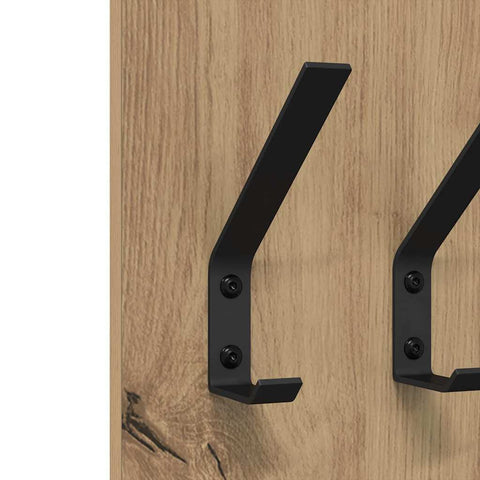 vidaXL Wall-Mounted Coat Rack Wall-mounted with Storage Artisan oak Engineered wood
