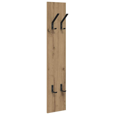 vidaXL Wall-Mounted Coat Rack Wall-mounted with Storage Artisan oak Engineered wood