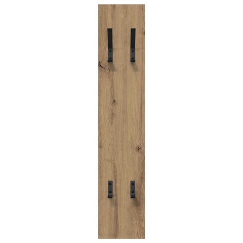 vidaXL Wall-Mounted Coat Rack Wall-mounted with Storage Artisan oak Engineered wood