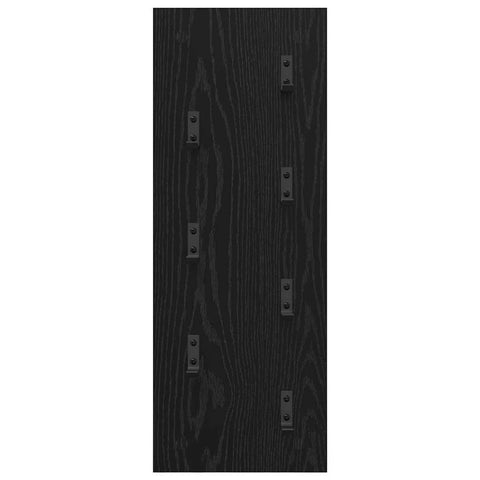 vidaXL Wall-Mounted Coat Rack Wall-mounted Black oak 30 x 1.5 x 80 cm