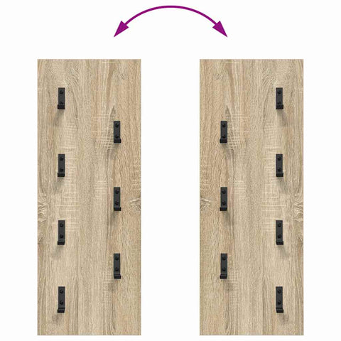 vidaXL Wall-Mounted Coat Rack Wall-mounted Sonoma oak 30 x 1.5 x 80 cm