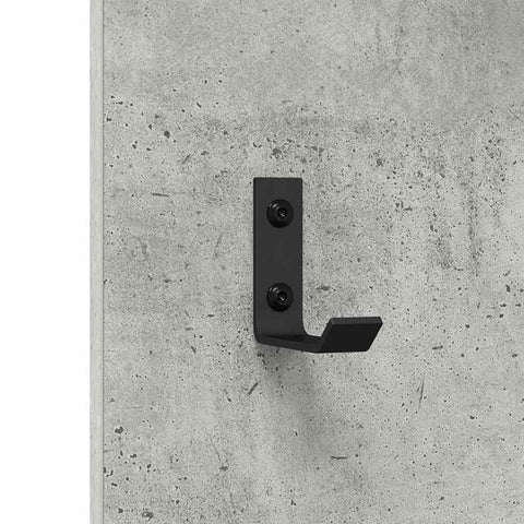 vidaXL Wall-Mounted Coat Rack Concrete grey 30 x 1.5 x 80 cm