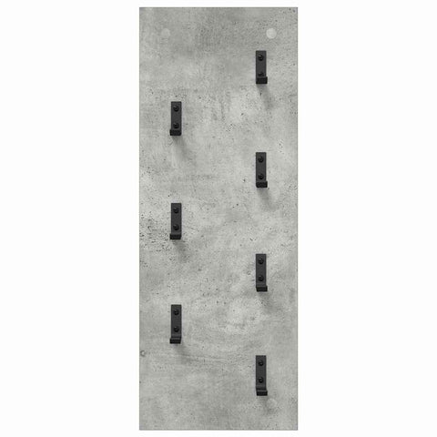 vidaXL Wall-Mounted Coat Rack Concrete grey 30 x 1.5 x 80 cm