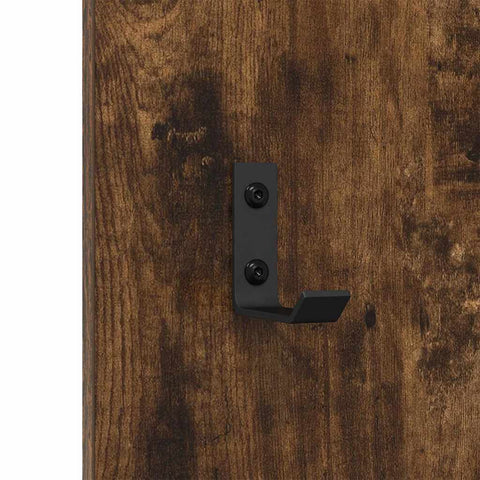 vidaXL Wall-Mounted Coat Rack Wall-mounted Smoked oak 30 x 1.5 x 80 cm
