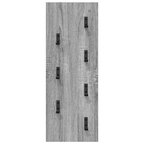 vidaXL Wall-Mounted Coat Rack Grey sonoma 30 x 1.5 x 80 cm