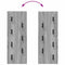 vidaXL Wall-Mounted Coat Rack Grey sonoma 30 x 1.5 x 80 cm