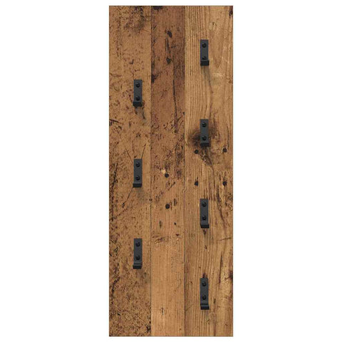 vidaXL Wall-Mounted Coat Rack Wall-mounted Old wood 30 x 1.5 x 80 cm