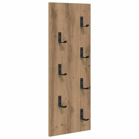 vidaXL Wall-Mounted Coat Rack Artisan oak 30 x 1.5 x 80 cm