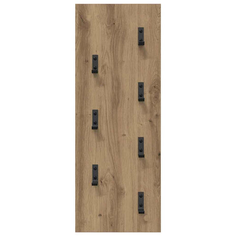 vidaXL Wall-Mounted Coat Rack Artisan oak 30 x 1.5 x 80 cm