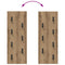 vidaXL Wall-Mounted Coat Rack Artisan oak 30 x 1.5 x 80 cm