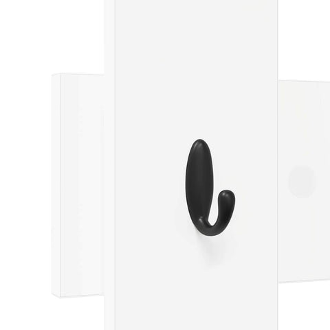 vidaXL Wall-Mounted Coat Rack Wall-mounted with Storage White Engineered wood