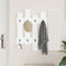 vidaXL Wall-Mounted Coat Rack Wall-mounted with Storage White Engineered wood