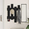 vidaXL Wall-Mounted Coat Rack Wall-mounted with Storage Black oak Engineered wood