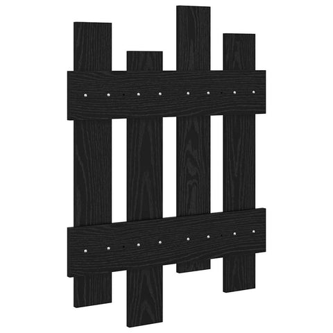 vidaXL Wall-Mounted Coat Rack Wall-mounted with Storage Black oak Engineered wood