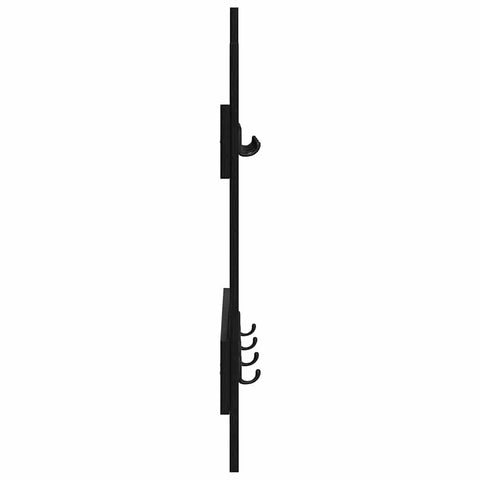 vidaXL Wall-Mounted Coat Rack Wall-mounted with Storage Black oak Engineered wood