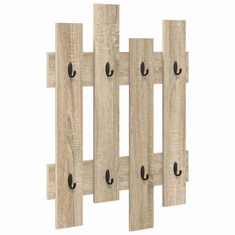 vidaXL Wall-Mounted Coat Rack Wall-mounted with Storage Sonoma oak Engineered wood