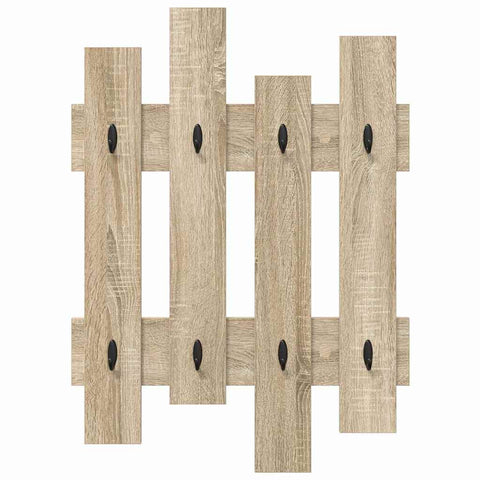 vidaXL Wall-Mounted Coat Rack Wall-mounted with Storage Sonoma oak Engineered wood