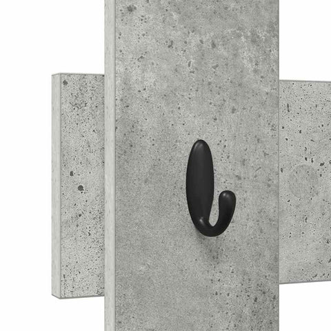 vidaXL Wall-Mounted Coat Rack Concrete grey Engineered wood
