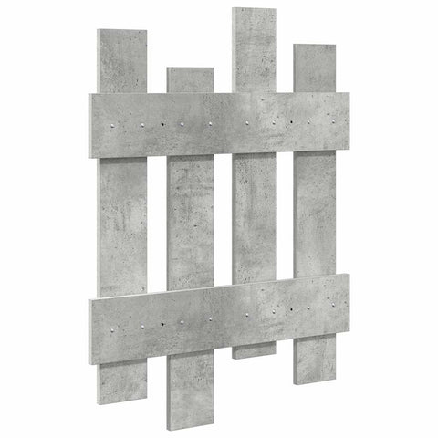 vidaXL Wall-Mounted Coat Rack Concrete grey Engineered wood