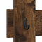 vidaXL Wall-Mounted Coat Rack Wall-mounted Smoked oak 60 x 3 x 82 cm