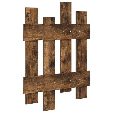 vidaXL Wall-Mounted Coat Rack Wall-mounted Smoked oak 60 x 3 x 82 cm