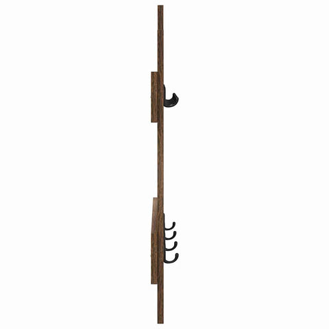 vidaXL Wall-Mounted Coat Rack Wall-mounted Smoked oak 60 x 3 x 82 cm