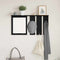 vidaXL Wall-Mounted Coat Rack with Shelf Wall-mounted with Mirror Black oak 85 x 10 x 45 cm