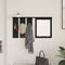 vidaXL Wall-Mounted Coat Rack with Shelf Wall-mounted with Mirror Black oak 85 x 10 x 45 cm