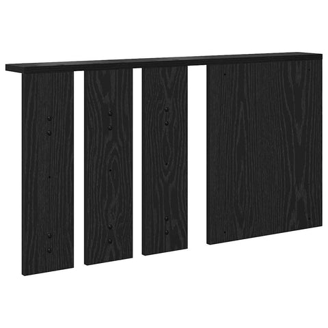 vidaXL Wall-Mounted Coat Rack with Shelf Wall-mounted with Mirror Black oak 85 x 10 x 45 cm
