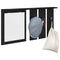 vidaXL Wall-Mounted Coat Rack with Shelf Wall-mounted with Mirror Black oak 85 x 10 x 45 cm